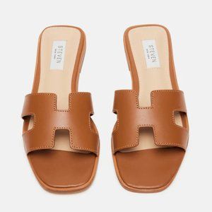 Steve Madden  - Haydn Leather Sandals - Cognac - Size 11